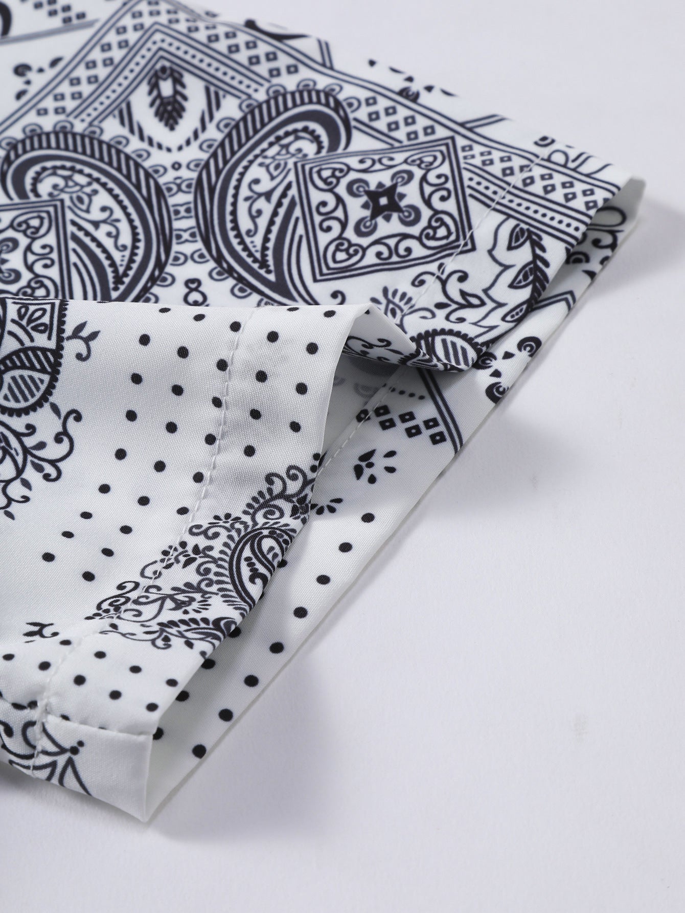 Paisley Button Up Shirt & Swim Shorts