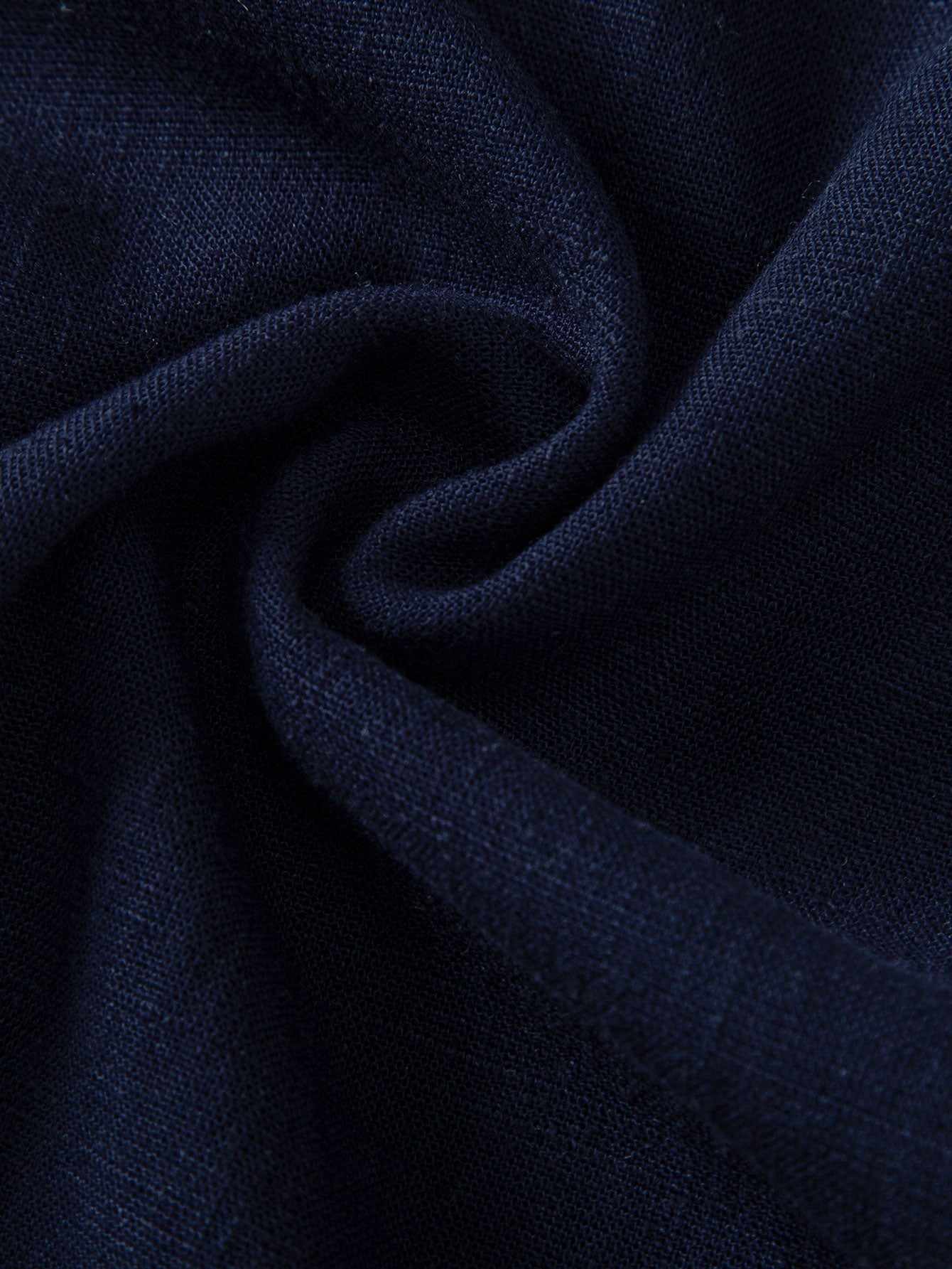 Contrast Stitching Linen Rayon Blend Cuban Shirt & Straight Leg Linen Pants