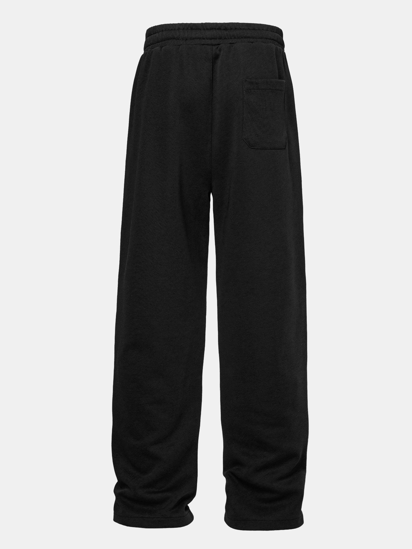 Relax Fit Letter Print Contrast Polo Sweatshirt & Straight Leg Pleated Pintuck Sweatpants