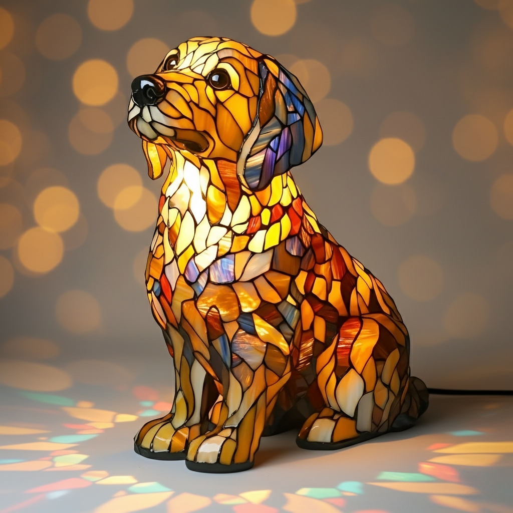 Statua di Lily il Golden Retriever Spirituale