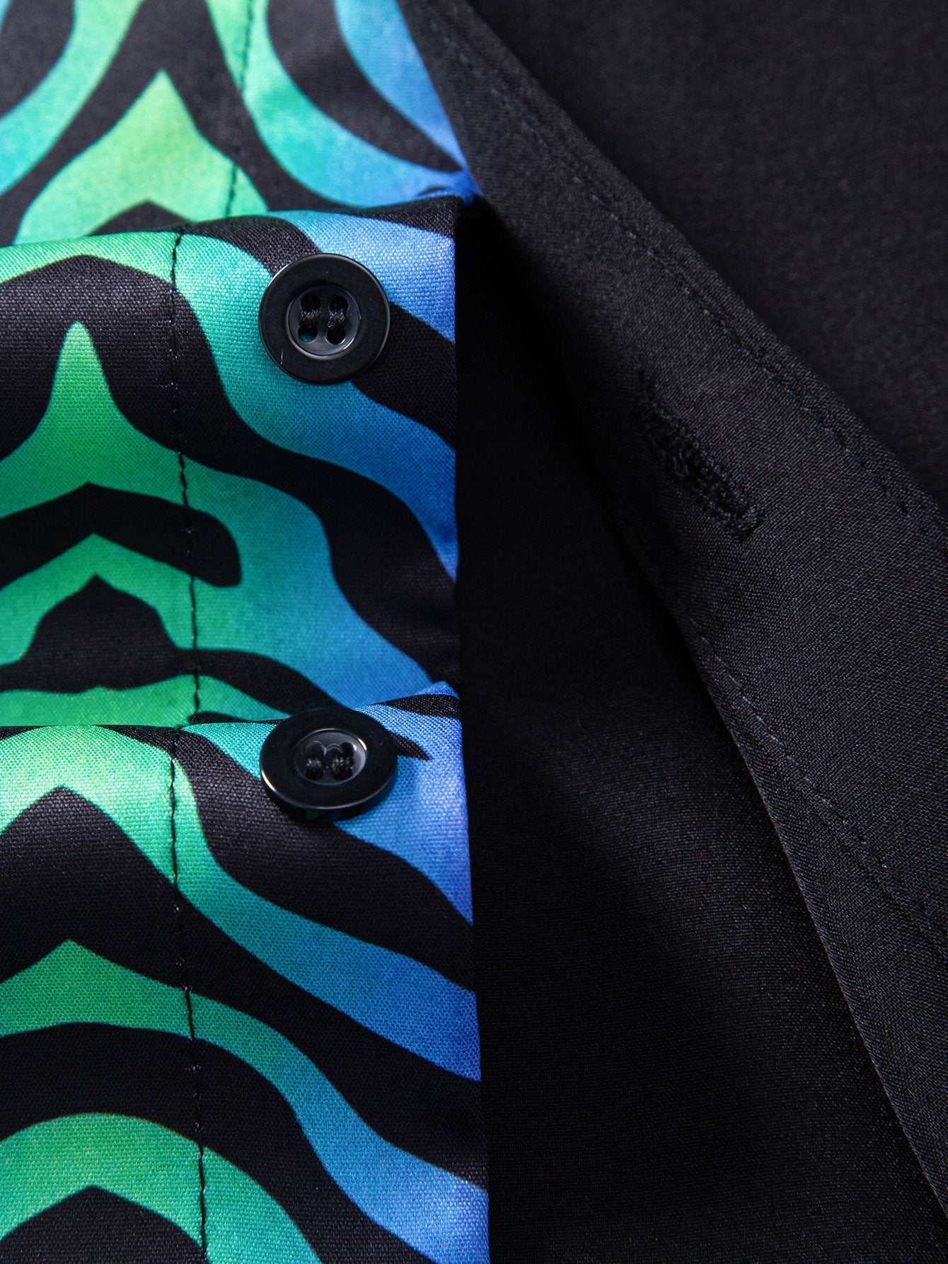 Tiger Patchwork Button Up Shirt & Swim Shorts