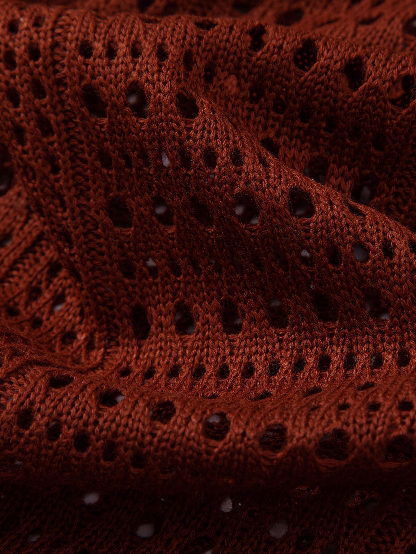 Crochet V Neck Polo Shirt & Crinkle Textured Straight Leg Pants
