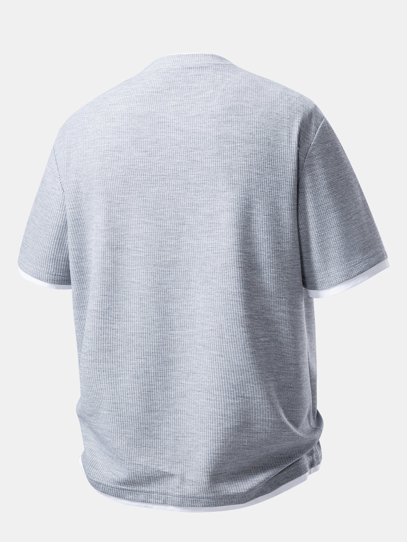 Relax Fit 2 In 1 Waffle Crew Collar T-Shirt & Waffle 7″ Shorts