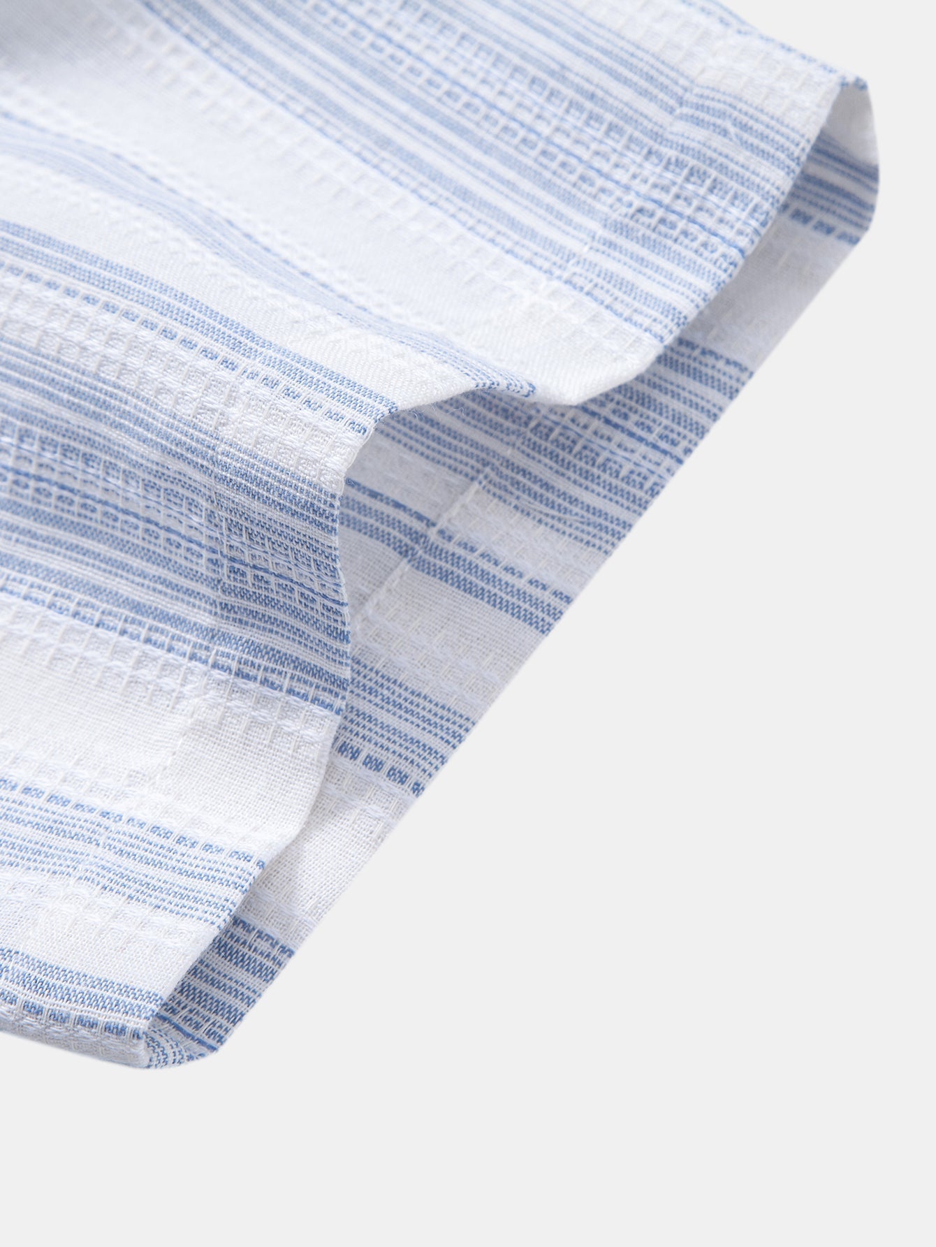 Stripe Linen Look Button Up Shirt & Crinkle Textured Drawstring 5" Shorts
