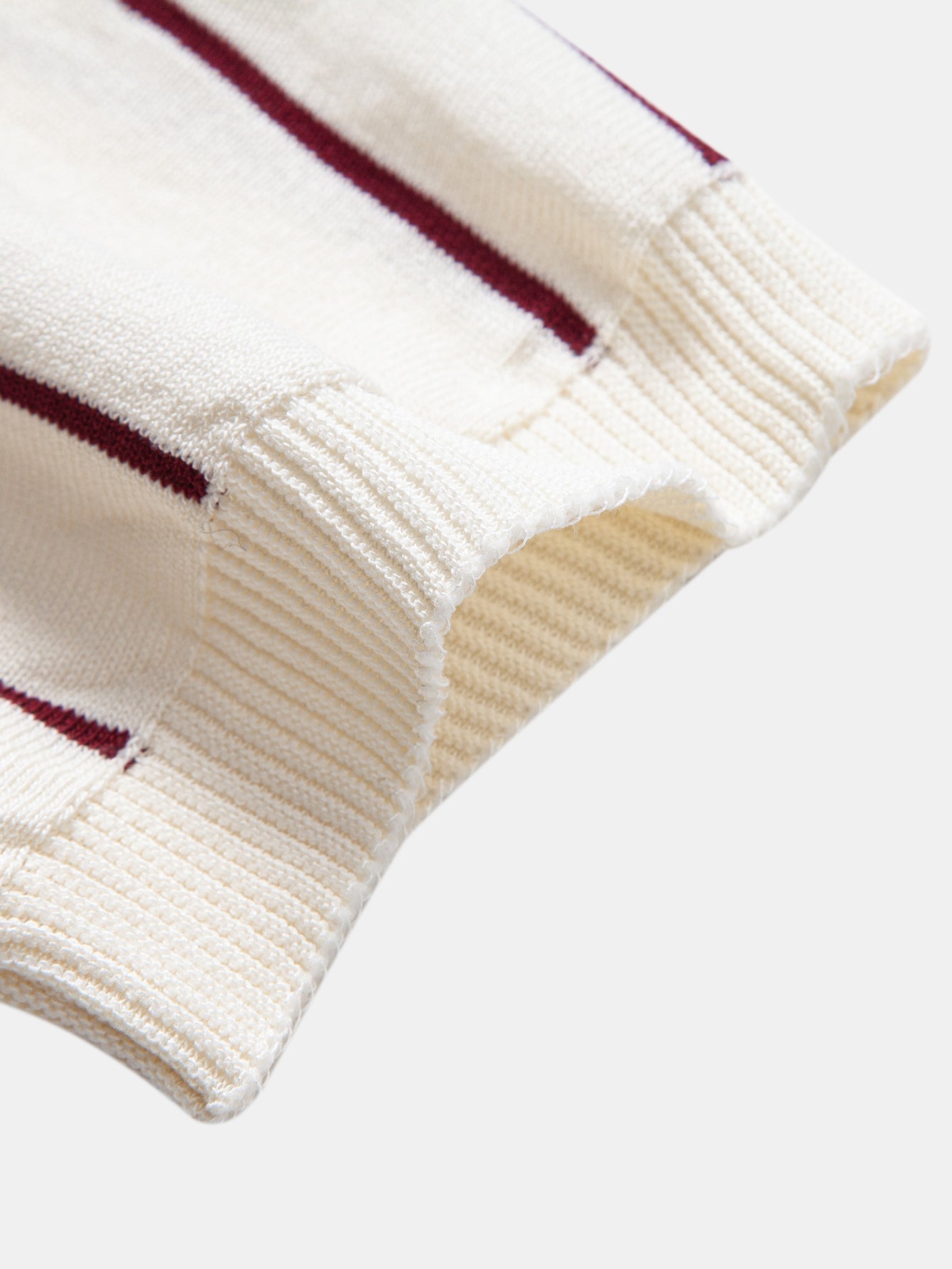 Stripe Button Up Knit Shirt & Slim Fit Tapered Trousers
