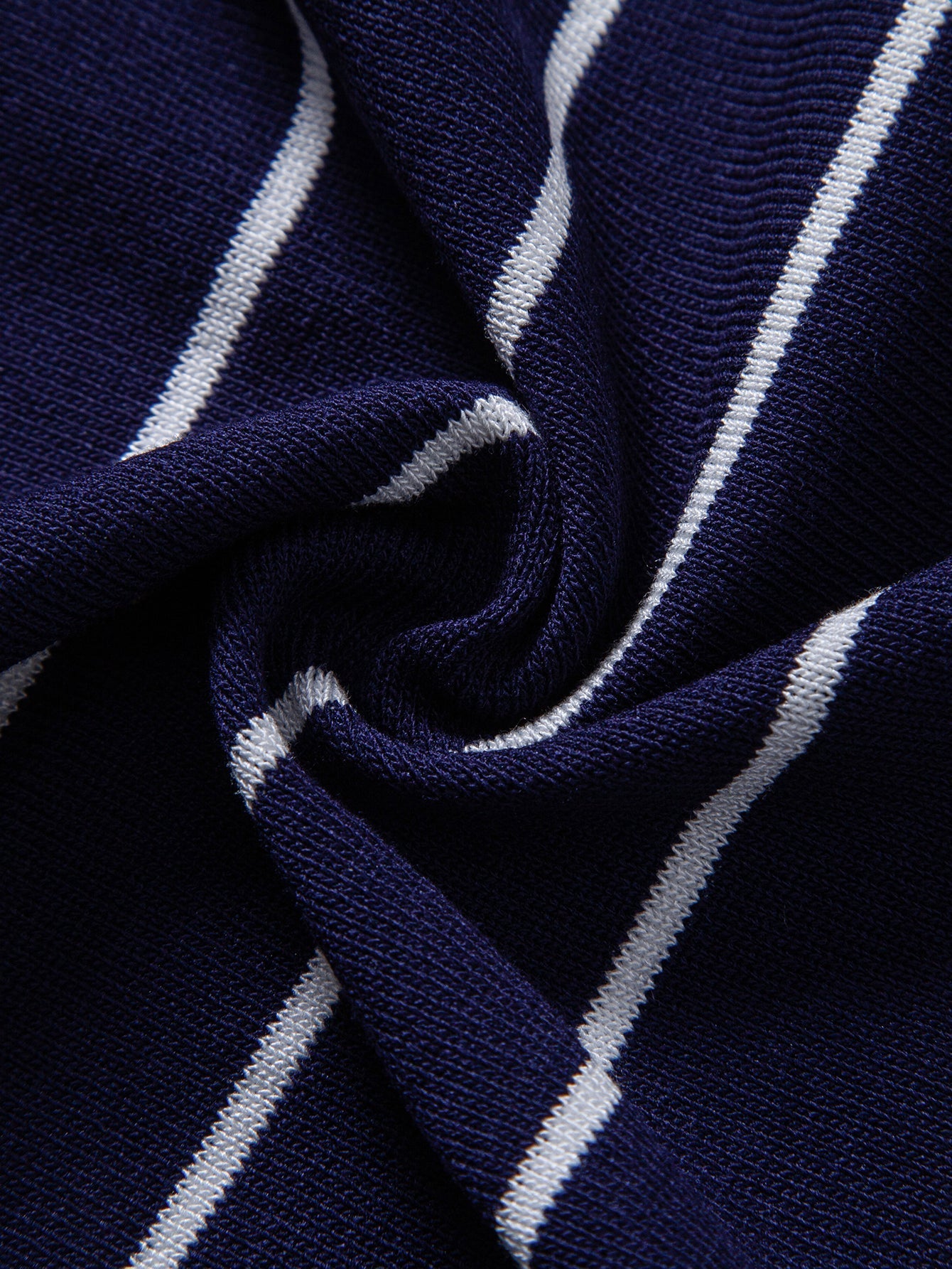 Stripe Button Up Knit Shirt & Straight Leg Ribbed Pants