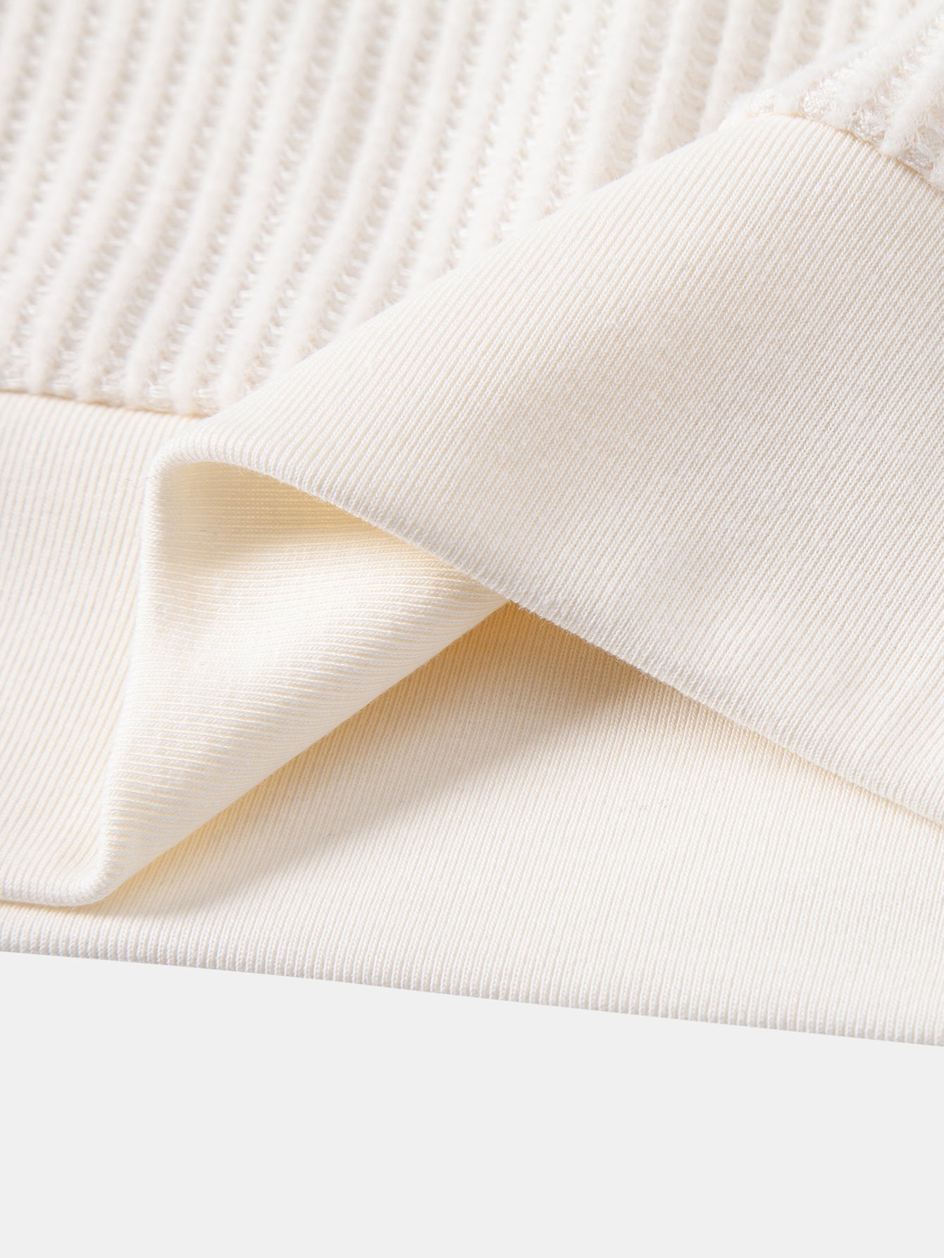 Contrast Knit Waffle Johnny Collar Polo & Slim Fit Tapered Trousers