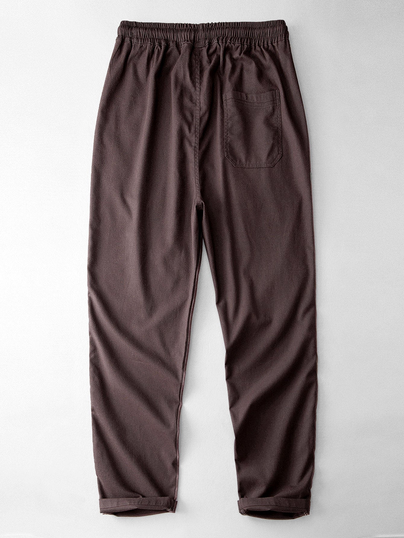 Contrast Stitching Linen Rayon Blend Cuban Shirt & Straight Leg Linen Pants