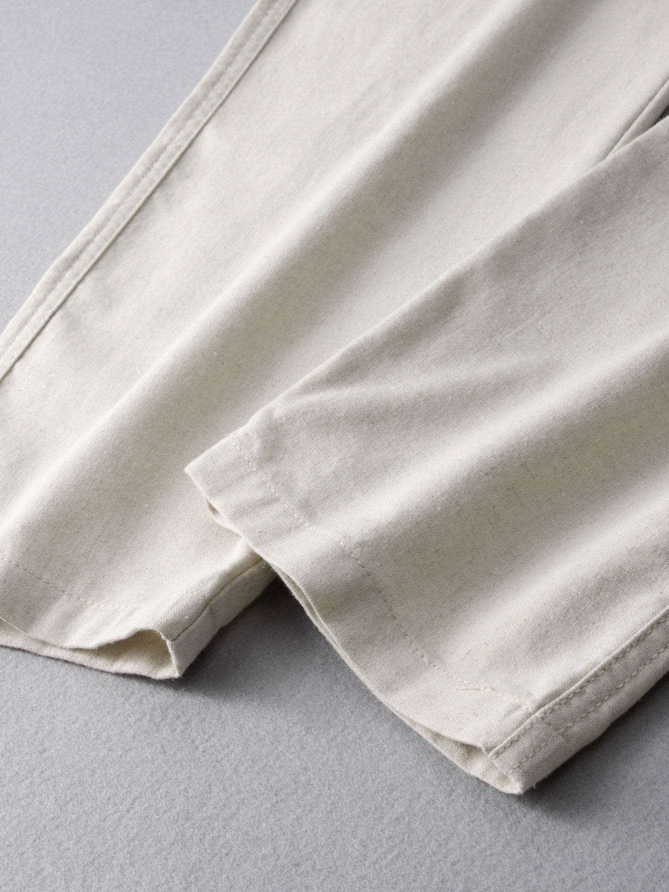 Stripe Linen Look Button Up Shirt & Straight Leg Linen Pants