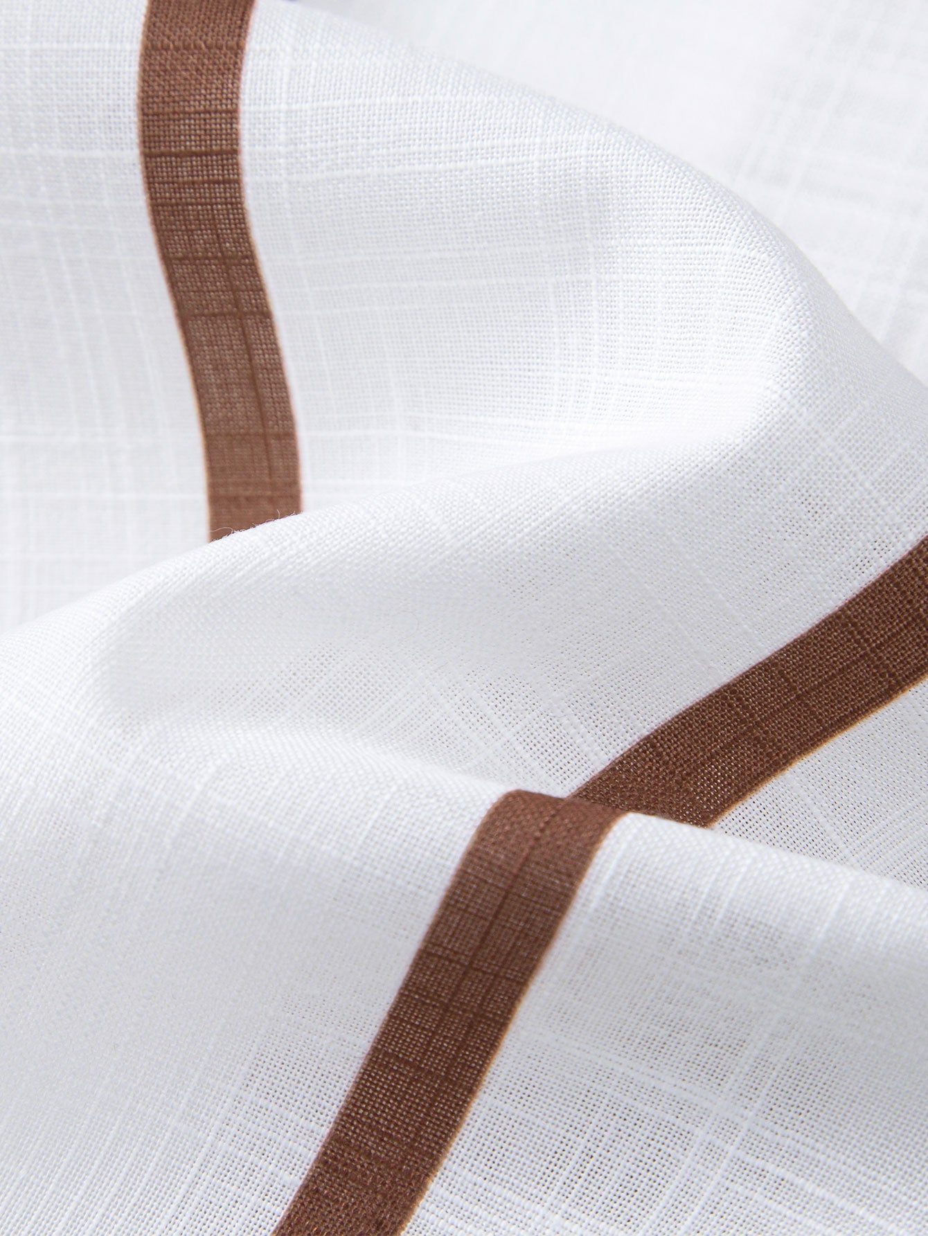 Linen Look Stripe Cuban Shirt & Straight Leg Linen Pants