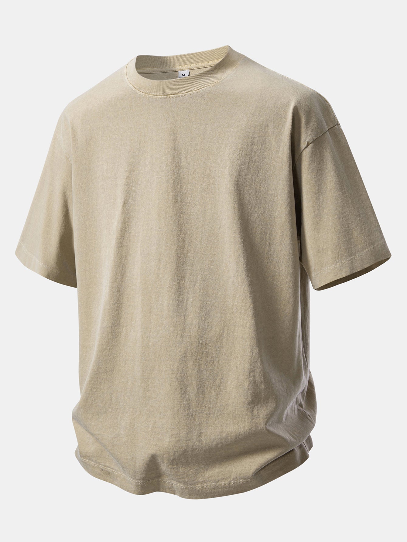 Relax Fit Heavyweight Washed Drop Shoulder T-Shirt & Washed Distressed Drawstring Shorts