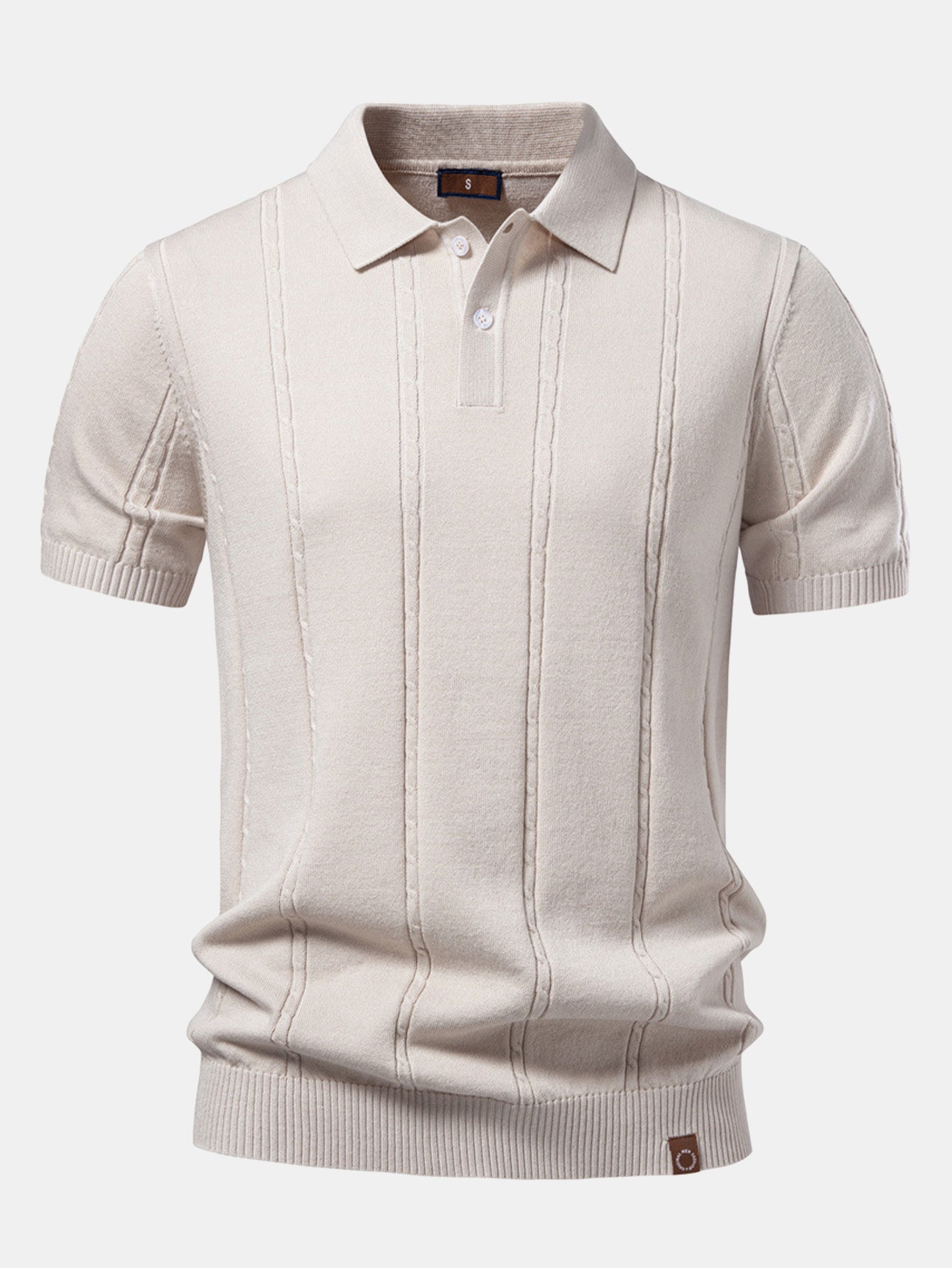 Twist Knit Polo & Slim Fit Tapered Trousers